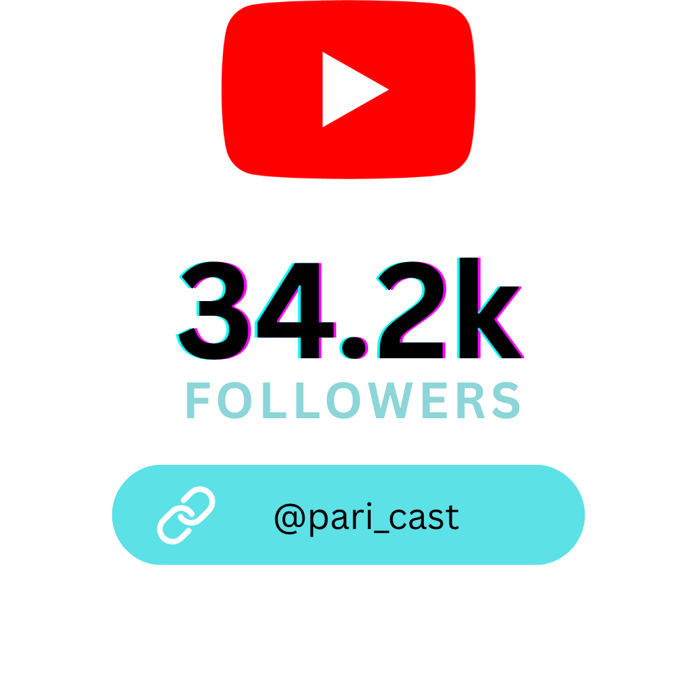 YouTube followers @pari_cast